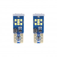 Set becuri auto cu LED CANBUS UltraBright compatibil T10 W5W 21 SMD Alb 12V/24V, destinat competitiilor auto sau off-road - Img 2