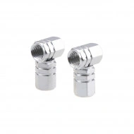 Set capacele auto pentru ventil hexagon argintiu 4 buc - Img 3