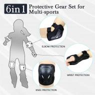 Set pentru copii, 6 x protectii pentru genunchi, coate si incheieturi (bicicleta, role, skateboard, patine) - Img 4
