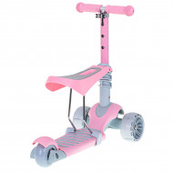 Tricicleta + Trotineta + Skateboard (3in1) roti iluminate LED - ROZ - Img 6