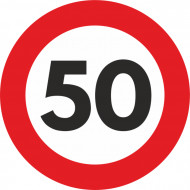Autocolant Sticker "Limita Viteza" Reflectorizant - 50km/h