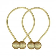 Bratara magnetica de prindere perdele/draperii, model GOLDEN BALLS - Img 2