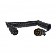 Cablu electric pentru remorca spiralat cu prize 7PIN 12V 6m - Img 1