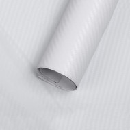 Folie colantare auto Carbon 3D - Alb (3m x 1,27m) - Img 1