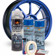 Kit complet reparatie si vopsire jante culoare Albastru Metalizat, V2 - Img 2