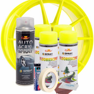 Kit complet reparatie si vopsire jante culoare Galben Fluorescent, V4 - Img 2