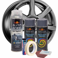Kit complet reparatie si vopsire jante culoare Gri Inchis, V2 - Img 2