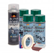 Kit complet reparatie si vopsire jante culoare Verde Metalizat, V4 - Img 1