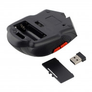 Mouse Optic Gaming Wireless, 1600 DPI, culoare Rosu - Img 3