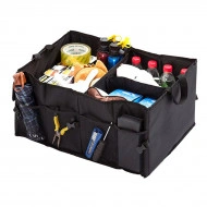 Organizator portbagaj auto cu 9 buzunare, 55 x 38 x 26cm, culoare neagra - Img 2
