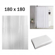 Perdea de dus semitransparenta din PEVA, dimensiune 180 x 180 cm - Img 2