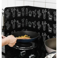 Protectie din aluminiu anti-stropire pentru gatitul pe aragaz, lavabila, culoare Neagra - Img 1