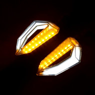 Set 2 lampi Semnalizare Moto cu LED, cu 2 functii, pozitie si semnalizare, 12V - Img 2
