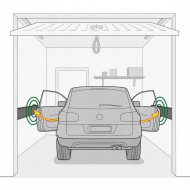 Set 2 placi de protectie coliziune portiera auto pentru garaje sau parcari, 50 x 20 cm - Img 4