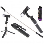 Set 3in1, Selfie Stick cu Lampa LED si Trepied, conectare Bluetooth, alimentare USB - Img 8