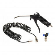 Set de suflat cu pistol, furtun spiralat, cuplaje, 13ATM - Img 1