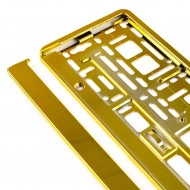 Suport numar inmatriculare din plastic, calitate Premium, culoare AURIU - Img 4