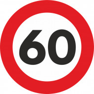Autocolant Sticker "Limita Viteza" Reflectorizant - 60km/h