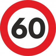 Autocolant Sticker "Limita Viteza" Reflectorizant - 60km/h