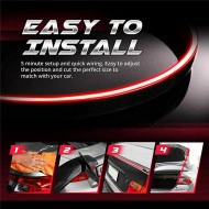 Eleron auto cu lampa stop frana suplimentara pentru autoturisme, 12V, 120cm, Negru - Img 8