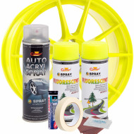 Kit complet reparatie si vopsire jante culoare Galben Fluorescent, V2 - Img 2