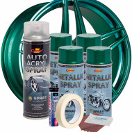 Kit complet reparatie si vopsire jante culoare Verde Metalizat, V4 - Img 2
