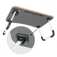 Masa pentru Laptop plianta din MDF, dimensiune 60 x 39,5 cm, cu suport pahar si telefon - Img 4