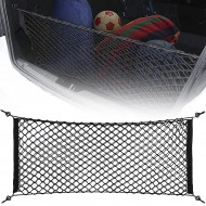 Plasa de bagaje elastica cu buzunar si suporti de montaj, dimensiune 100 x 40 cm - Img 2