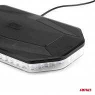 Rampa luminoasa girofar, culoare Orange, alimentare 12/24V, 48 LED-uri, protectie IP56, montaj cu magnet - Img 5