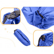 Saltea Autogonflabila "Lazy Bag" tip sezlong, 230 x 70cm, culoare Bleumarin, pentru camping, plaja sau piscina - Img 2