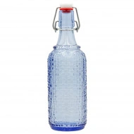 Set 12 sticle culoare Albastru Transparent, volum 0,5l, cu inchidere cu clema metalica, dop cu garnitura, reutilizabile dupa spalare, import Germania - Img 5