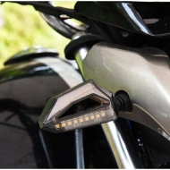Set 2 lampi Semnalizare Moto cu LED, cu 2 functii, pozitie si semnalizare, 12V - Img 3