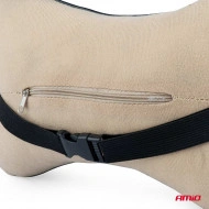 Set 2 perne pentru tetiere auto, marca AMIO, pentru sustinere gat din piele ecologica, culoare NEGRU - Img 5