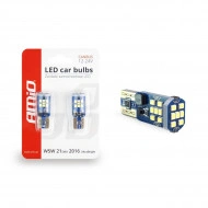 Set becuri auto cu LED CANBUS UltraBright compatibil T10 W5W 21 SMD Alb 12V/24V, destinat competitiilor auto sau off-road - Img 3
