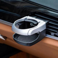 Suport auto universal pentru pahare, montaj in grila de ventilatie, culoare argintiu, DH-04 - Img 1