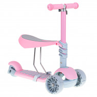 Tricicleta + Trotineta + Skateboard (3in1) roti iluminate LED - ROZ - Img 1