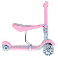 Tricicleta + Trotineta + Skateboard (3in1) roti iluminate LED - ROZ - Img 2