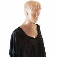 Tunica, Rochie de plaja aerisita, ușoara și delicata, culoare Neagra, dimensiune Universala - Img 3