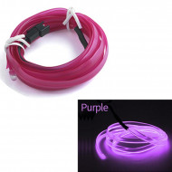Fir Neon Auto "EL Wire" culoare Mov, lungime 5M, alimentare 12V, droser inclus - Img 1