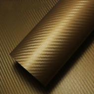 Folie colantare auto Carbon 3D - Gold (3m x 1,27m) - Img 1