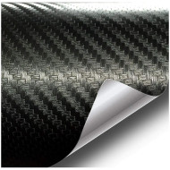 Folie colantare auto Carbon 3D Negru, 3m x 1,27m - Img 1