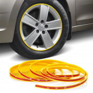 Inele de protectie si decor jante, adezive, din plastic flexibil - GALBEN - Img 5