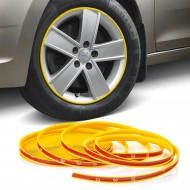 Inele de protectie si decor jante, adezive, din plastic flexibil - GALBEN - Img 5