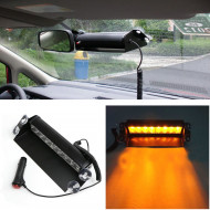 Lampa stroboscopica LED, montaj in parbriz, 8W, culoare Orange - Img 3