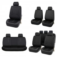 Set 11 huse scaun auto UNIVERSALE din piele ecologica NEGRU AG338E - Img 5