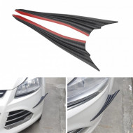 Set 2 aripioare ornamentale bara tuning, model SHARK, finisaj Carbon - Img 2