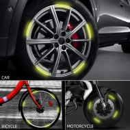 Set 20 bucati Elemente Reflectorizante "Wheel Arch" pentru autoturisme, biciclete, motociclete, atv-uri, scutere, culoare Albastra - Img 4
