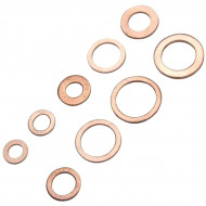 Set 200 de șaibe din cupru, 9 dimensiuni diferite, pentru buson baie de ulei sau alte reparatii - Img 5