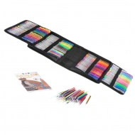 Set 242 piese, Pixuri cu gel multicolor + Rezerve + Carte de colorat + Penar - Img 5