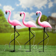 Set 3 x Lampa Solara estetica exterioara de gradina model "Flamingo" - Img 3